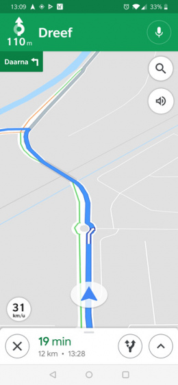 Google Maps snelheidsmeter