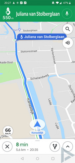 Google Maps Snelheidsmeter