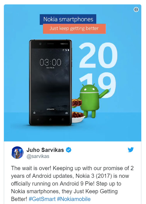 Nokia 3 Android 9 Pie