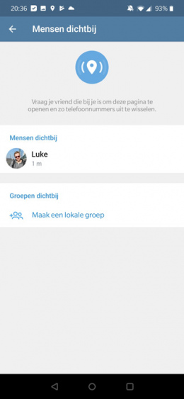 Telegram 5.8 mensen dichtbij