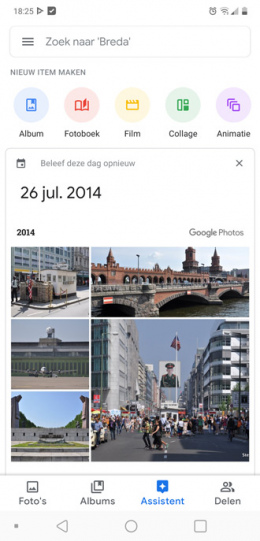 Google Foto's herinneringen