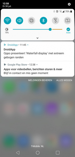 Google Play Store aanbeveling notificatie