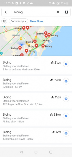 Google Maps gedeelde fietsen