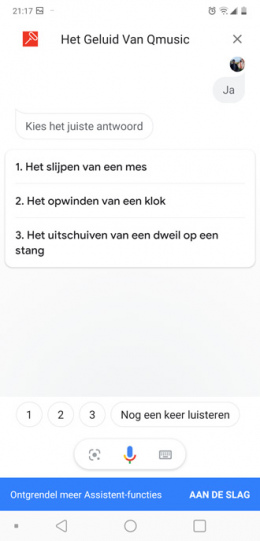 Het Geluid qmusic google assistent