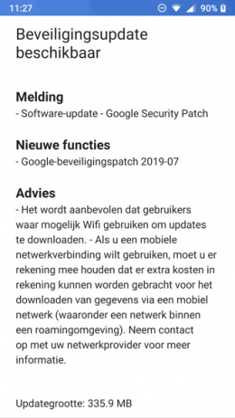 Nokia 6 beveiligingsupdate juli 2019