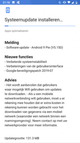 Nokia 8 beveiligingsupdate juli 2019