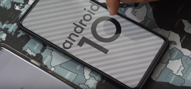 Galaxy S10 Android 10 header uit video