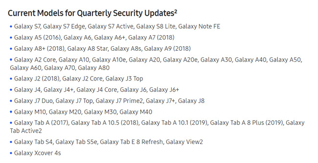 Galaxy s7 update