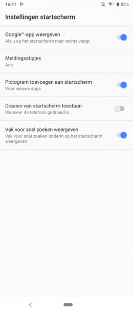 Google Feed uitschakelen