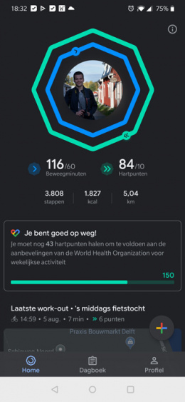 Google Fit donker thema