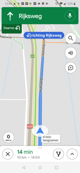 Google Maps navigatie