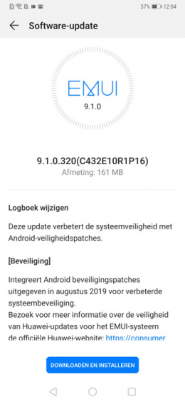 Huawei Mate 20 Pro augustus-update