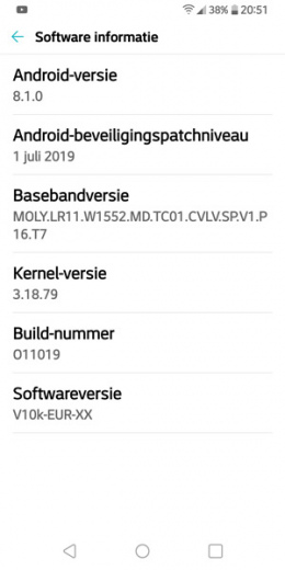 LG Q7 beveiligingsupdate juli 2019