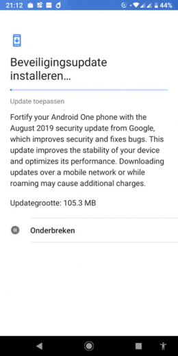 Mi A2 beveiligingsupdate augustus 2019