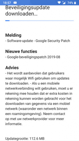 Nokia 6 beveiligingsupdate augustus 2019