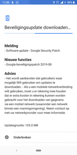 Nokia 7 Plus beveiligingsupdate augustus 2019