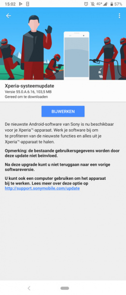 Sony Xperia 1 beveiligingsupdate augustus 2019