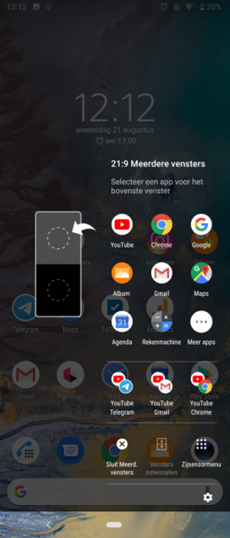 Sony Xperia 1 meerdere vensters