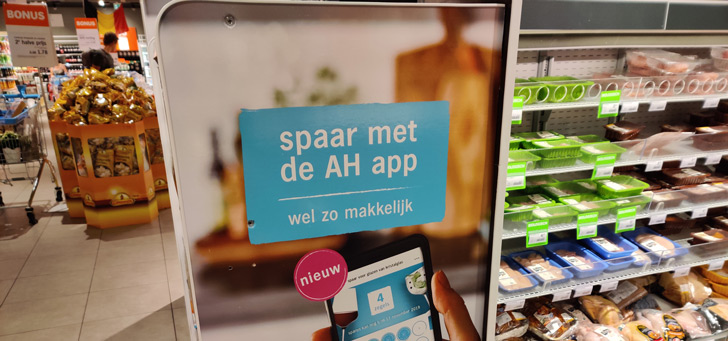 Albert Heijn appie AH App header