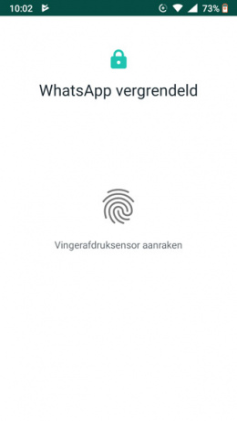 WhatsApp vingerafdruk