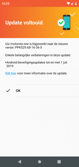 motorola one beveiligingsupdate juli 2019