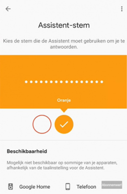 Google Assistent stem