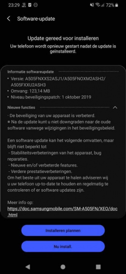 Galaxy a50 oktober update