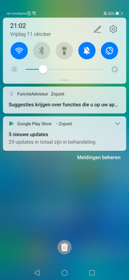 Huawei Mate 20 Pro Android 10 notifications