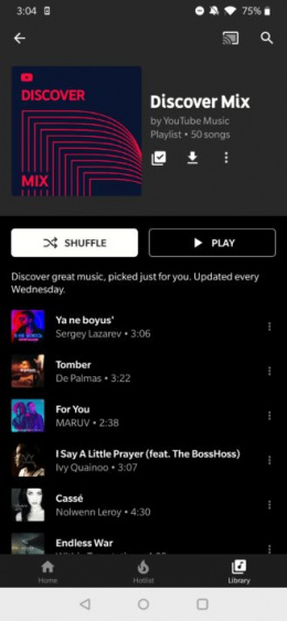 Youtube discover mix