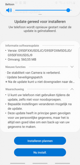 Galaxy S8 update november