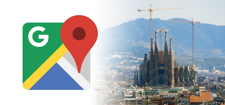Google Maps barcelona header