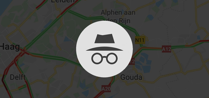 Google Maps incognito header