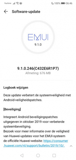 Huawei P20 Lite oktober-patch