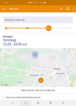 PostNL live locatie pakketbezorger