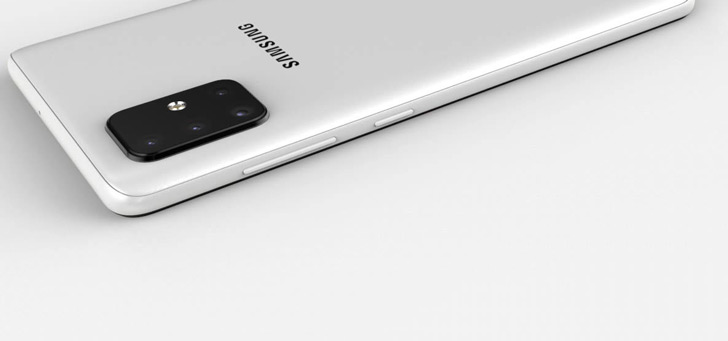Samsung Galaxy A71 render header