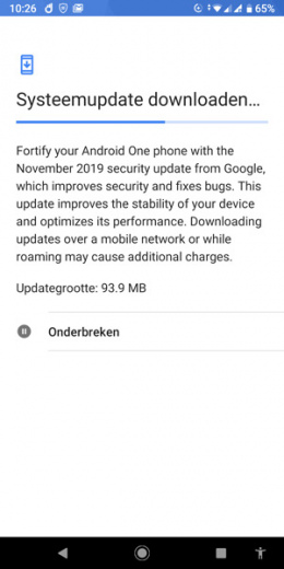 Xiaomi Mi A2 beveiligingsupdate november 2019