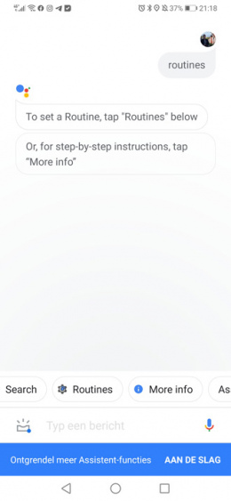 Google Assistent routines