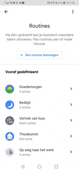 Google Assistent routines