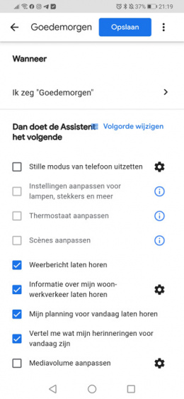 Google Assistent routines