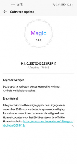 Honor View 20 december update