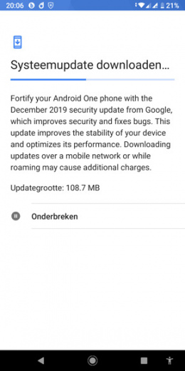 Xiaomi Mi A2 beveiligingsupdate december 2019