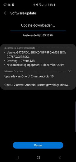 galaxy S10 android 10 update