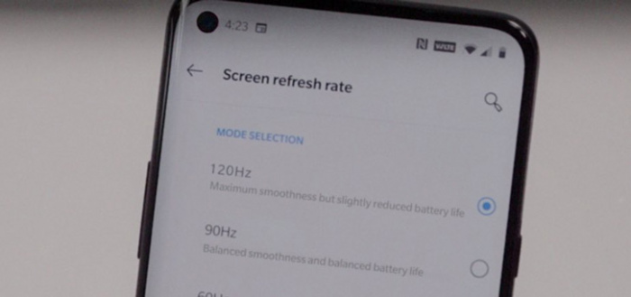 OnePlus 8 Pro: live foto toont 120Hz beeldscherm