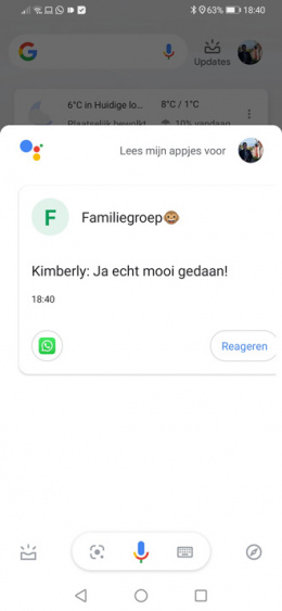 WhatsApp Google Assistent