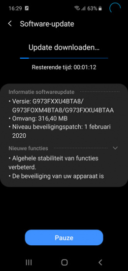 Galaxy S10 februari update