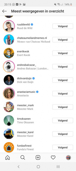 Instagram ontvolg