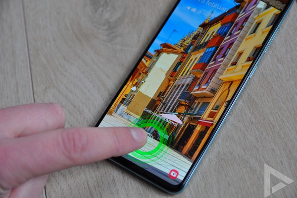 Samsung Galaxy A51 vingerafdrukscanner