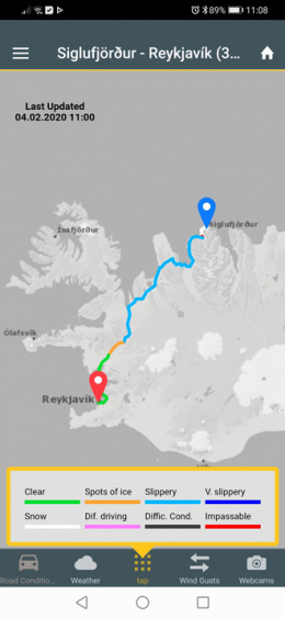 Vegagerdin wegconditie IJsland