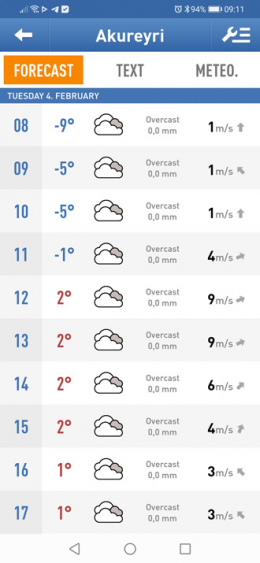 Veður weer-app ijsland