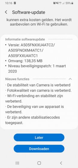 Galaxy A50 maart update